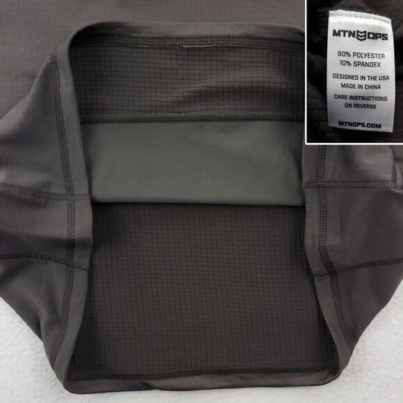 MTN OPS Geo Grid Fleece 1/4 Zip 205gsm Pullover Stretch Men's Large NWT - Picture 5 of 13